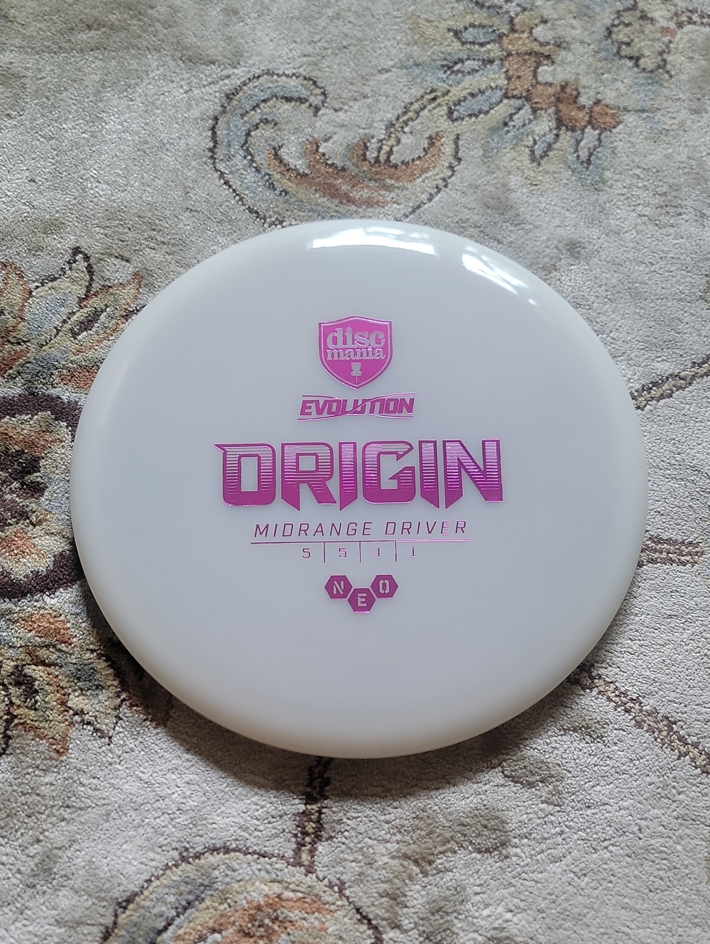 NEW Discmania Evolution Origin Midrange Driver - White with Pink Stamp 170 GRAMS
